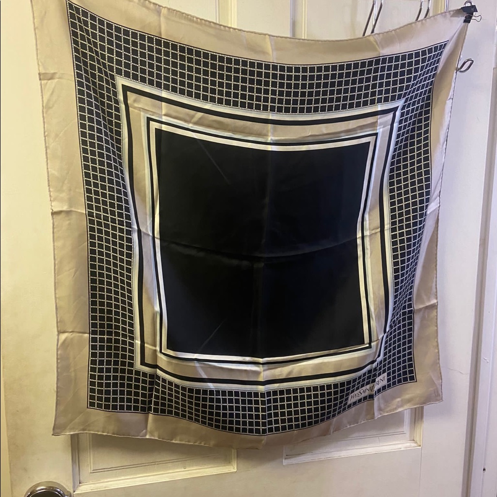 Authentic Ysl Silk Scarf